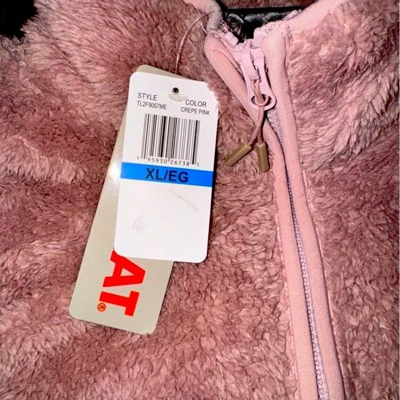 32 DEGREES HEAT Full Zip Sherpa Jacket in Crepe Pink Size XL New with Tag - Picture 3 of 4